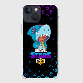 Чехол для iPhone 13 mini с принтом BRAWL STARS LEON SHARK. в Ухте,  |  | bib | brawl stars | colt | crow | el brown | leon | leon shark | max | moba | sally leon | shark | акула | берли | биби | бравл старс | браун | ворон | жанр | игра | кольт | леон | леон акула | макс | нита | шелли