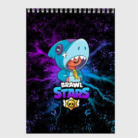 Скетчбук с принтом BRAWL STARS LEON SHARK в Ухте, 100% бумага
 | 48 листов, плотность листов — 100 г/м2, плотность картонной обложки — 250 г/м2. Листы скреплены сверху удобной пружинной спиралью | bib | brawl stars | colt | crow | leon | leon shark | max | moba | sally leon | shark | акула | берли | биби | бравл старс | ворон | жанр | игра | кольт | леон | леон акула | ма | нита | шелли