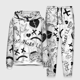 Мужской костюм 3D (с толстовкой) с принтом LIL PEEP в Ухте,  |  | Тематика изображения на принте: lil peep | lil prince | pink | зарубежная музыка | лил пип | маленький принц