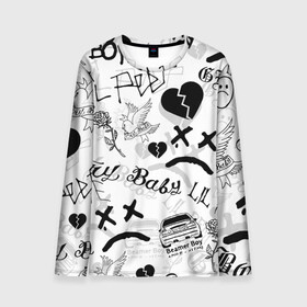 Мужской лонгслив 3D с принтом LIL PEEP в Ухте, 100% полиэстер | длинные рукава, круглый вырез горловины, полуприлегающий силуэт | lil peep | lil prince | pink | зарубежная музыка | лил пип | маленький принц