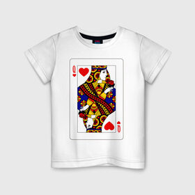 Детская футболка хлопок с принтом королева в Ухте, 100% хлопок | круглый вырез горловины, полуприлегающий силуэт, длина до линии бедер | 14 февраля | день святого  валентина | любовь | парные | подарок