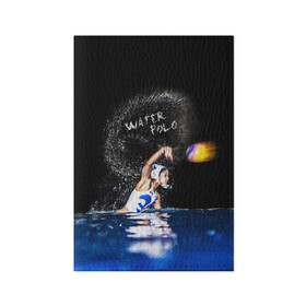 Обложка для паспорта матовая кожа с принтом Water polo в Ухте, натуральная матовая кожа | размер 19,3 х 13,7 см; прозрачные пластиковые крепления | Тематика изображения на принте: polo | water polo | вода | водное поло | водный спорт | плавание | пловец | поло | спорт