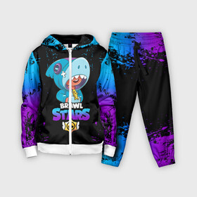 Детский костюм 3D с принтом BRAWL STARS LEON SHARK, в Ухте,  |  | bib | brawl stars | colt | crow | el brown | leon | leon shark | max | moba | sally leon | shark | акула | берли | биби | бравл старс | браун | ворон | жанр | игра | кольт | леон | леон акула | макс | нита | шелли