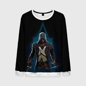 Мужской свитшот 3D с принтом ASSASSINS CREED. в Ухте, 100% полиэстер с мягким внутренним слоем | круглый вырез горловины, мягкая резинка на манжетах и поясе, свободная посадка по фигуре | slayer | асасин | ассасин крид | ассассин | тамплиеры