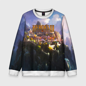 Детский свитшот 3D с принтом HEROES 3 в Ухте, 100% полиэстер | свободная посадка, прямой крой, мягкая тканевая резинка на рукавах и понизу свитшота | angel | armor | artwork | creature | dragon | fantasy | fantasy art | game | griffin | heroes | heroes maps | heroes of might and magic | knight | might and magic | sword | warriors | weapon | wings | герои