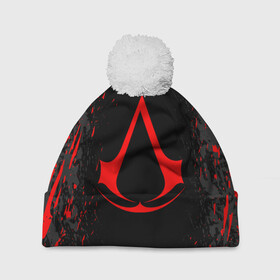 Шапка 3D c помпоном с принтом ASSASSIN`S CREED | АССАСИН С КРИД (Z) в Ухте, 100% полиэстер | универсальный размер, печать по всей поверхности изделия | slayer | асасин | ассасин крид | ассассин | тамплиеры