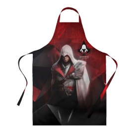 Фартук 3D с принтом Assasins creed в Ухте, 100% полиэстер | общий размер — 65 х 85 см, ширина нагрудника — 26 см, горловина — 53 см, длина завязок — 54 см, общий обхват в поясе — 173 см. Принт на завязках и на горловине наносится с двух сторон, на основной части фартука — только с внешней стороны | creed | асасин | асасин крид | ассасин | ассассин | войско | крид | меч | приключения | самурай