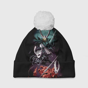 Шапка 3D c помпоном Hollow Knight: в Ухте, 100% полиэстер | универсальный размер, печать по всей поверхности изделия | grimm | hallounest | heart of nightmare | hollow knight | hornet | knight | quirrell | silksong | гримм | квиррел | рыцарь | халлоунест | холлоу найт | хорнет