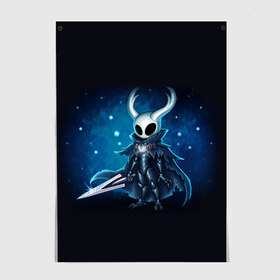 Постер с принтом Hollow Knight в Ухте, 100% бумага
 | бумага, плотность 150 мг. Матовая, но за счет высокого коэффициента гладкости имеет небольшой блеск и дает на свету блики, но в отличии от глянцевой бумаги не покрыта лаком | grimm | hallounest | heart of nightmare | hollow knight | hornet | knight | quirrell | silksong | гримм | квиррел | рыцарь | халлоунест | холлоу найт | хорнет