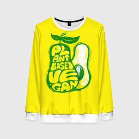 Женский свитшот 3D с принтом Веган Авокадо  в Ухте, 100% полиэстер с мягким внутренним слоем | круглый вырез горловины, мягкая резинка на манжетах и поясе, свободная посадка по фигуре | avocado | based | food | plant | vegan | vegetable | авокадо | веган | для девочек | для фитнеса | женская | зож | кето | купить | мужская | пища | растительная | с авокадо | с надписью | с принтом | тренер | фитнес