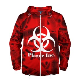 Мужская ветровка 3D с принтом PLAGUE INC. в Ухте, 100% полиэстер | подол и капюшон оформлены резинкой с фиксаторами, два кармана без застежек по бокам, один потайной карман на груди | molecule | plague inc | абстракция | бактерии | вирус | клетки | медицина | микробы | молекулы | наука | нейрон | нейроны | планета | текстура | текстуры | формула