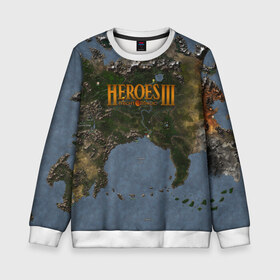 Детский свитшот 3D с принтом ГЕРОИ 3 в Ухте, 100% полиэстер | свободная посадка, прямой крой, мягкая тканевая резинка на рукавах и понизу свитшота | angel | armor | artwork | creature | dragon | fantasy | fantasy art | game | griffin | heroes | heroes maps | heroes of might and magic | knight | might and magic | sword | warriors | weapon | wings | герои