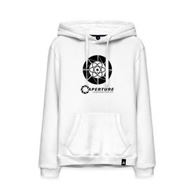 Мужская толстовка с принтом PORTAL в Ухте, френч-терри, мягкий теплый начес внутри (100% хлопок) | карман-кенгуру, эластичные манжеты и нижняя кромка, капюшон с подкладом и шнурком | Тематика изображения на принте: aperture laboratories | glados | portal | portal 2 | valve | гладос | портал | портал 2 | челл