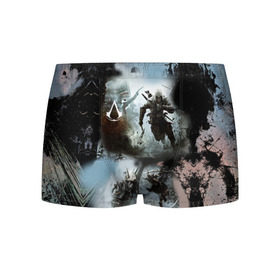 Мужские трусы 3D с принтом Assassin’s Creed в Ухте, 50% хлопок, 50% полиэстер | классическая посадка, на поясе мягкая тканевая резинка | Тематика изображения на принте: action adventure | action rpg | creed | игра | мультиплатформенная | паркур | стелс