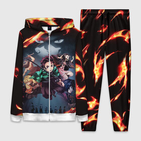 Женский костюм 3D с принтом Рассекающий демонов в огенных лучах в Ухте,  |  | demon slayer | demon slayer: kimetsu no yaiba | kimetsu | kimetsu no yaiba | nezuko | slayer | tanjiro | клинок рассекающий демонов | незуко | танджиро | шинобу кочо