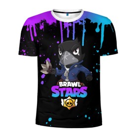 Мужская футболка 3D спортивная с принтом Brawl Stars Crow в Ухте, 100% полиэстер с улучшенными характеристиками | приталенный силуэт, круглая горловина, широкие плечи, сужается к линии бедра | brawl stars | crow | game | leon | бравл | бравл стар | бравл старс | ворон | ворона | детская | детям | игра | компьютерная игра | кров | леон | персонаж | развлечение