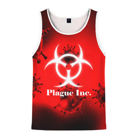 Мужская майка 3D с принтом PLAGUE INC в Ухте, 100% полиэстер | круглая горловина, приталенный силуэт, длина до линии бедра. Пройма и горловина окантованы тонкой бейкой | Тематика изображения на принте: molecule | plague inc | абстракция | бактерии | вирус | клетки | медицина | микробы | молекулы | наука | нейрон | нейроны | планета | текстура | текстуры | формула