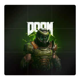Магнитный плакат 3Х3 с принтом Doom Eternal в Ухте, Полимерный материал с магнитным слоем | 9 деталей размером 9*9 см | Тематика изображения на принте: doom | doom 2016 | doom 2020 | doom eternal | doomguy | дум | дум 2020 | дум вечен | дум етернал | дум этернал | думгай