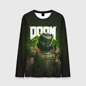 Мужской лонгслив 3D с принтом Doom Eternal в Ухте, 100% полиэстер | длинные рукава, круглый вырез горловины, полуприлегающий силуэт | doom | doom 2016 | doom 2020 | doom eternal | doomguy | дум | дум 2020 | дум вечен | дум етернал | дум этернал | думгай