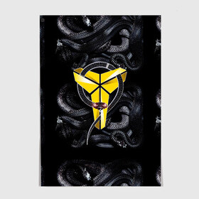 Постер с принтом Los Angeles Lakers(Kobe Bryan) в Ухте, 100% бумага
 | бумага, плотность 150 мг. Матовая, но за счет высокого коэффициента гладкости имеет небольшой блеск и дает на свету блики, но в отличии от глянцевой бумаги не покрыта лаком | angeles | bryant | kobe | lakers | los | баскетбольный | клуб