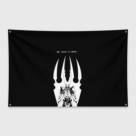 Флаг-баннер с принтом HOLLOW KNIGHT в Ухте, 100% полиэстер | размер 67 х 109 см, плотность ткани — 95 г/м2; по краям флага есть четыре люверса для крепления | grimm | hallounest | heart of nightmare | hollow knight | hornet | knight | quirrell | silksong | гримм | квиррел | рыцарь | халлоунест | холлоу найт | хорнет