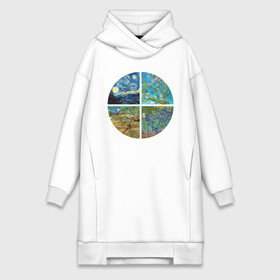 Платье-худи хлопок с принтом Ван Гог. Картины в Ухте,  |  | van gogh | арт | ван гог | галерея | живопись | звездная ночь | знаменитая | искусство | картины | пейзаж | рисование | футболка с ван гогом | художник