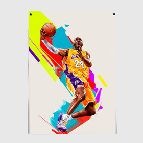 Постер с принтом Kobe Bryant в Ухте, 100% бумага
 | бумага, плотность 150 мг. Матовая, но за счет высокого коэффициента гладкости имеет небольшой блеск и дает на свету блики, но в отличии от глянцевой бумаги не покрыта лаком | 