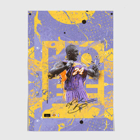 Постер с принтом Kobe Bryant в Ухте, 100% бумага
 | бумага, плотность 150 мг. Матовая, но за счет высокого коэффициента гладкости имеет небольшой блеск и дает на свету блики, но в отличии от глянцевой бумаги не покрыта лаком | angeles | bryant | kobe | lakers | los | nba | баскетбольный | клуб
