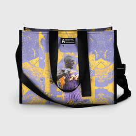 Сумка-шоппер 3D с принтом Kobe Bryant в Ухте, 100% полиэстер | застегивается на металлическую кнопку; внутренний карман застегивается на молнию. Стенки укреплены специальным мягким материалом, чтобы защитить содержимое от несильных ударов
 | angeles | bryant | kobe | lakers | los | nba | баскетбольный | клуб