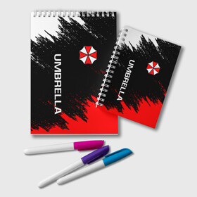 Блокнот с принтом UMBRELLA CORP в Ухте, 100% бумага | 48 листов, плотность листов — 60 г/м2, плотность картонной обложки — 250 г/м2. Листы скреплены удобной пружинной спиралью. Цвет линий — светло-серый
 | ada wong | biohazard | leon | nemesis | project resistance | raccoon city | re2 | resident evil 2 | rpd | stars | umbrella | ада вонг | амбрелла | немесис | ужасы