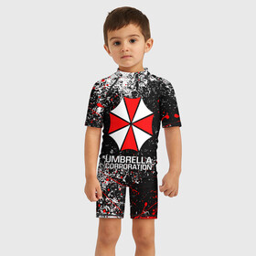 Детский купальный костюм 3D с принтом UMBRELLA CORP | АМБРЕЛЛА КОРП (Z) в Ухте, Полиэстер 85%, Спандекс 15% | застежка на молнии на спине | ada wong | biohazard | leon | nemesis | project resistance | raccoon city | re2 | resident evil 2 | rpd | stars | umbrella | ада вонг | амбрелла | немесис | ужасы
