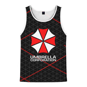 Мужская майка 3D с принтом UMBRELLA CORP в Ухте, 100% полиэстер | круглая горловина, приталенный силуэт, длина до линии бедра. Пройма и горловина окантованы тонкой бейкой | ada wong | biohazard | leon | nemesis | project resistance | raccoon city | re2 | resident evil 2 | rpd | stars | umbrella | ада вонг | амбрелла | немесис | ужасы