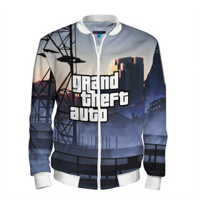 Мужской бомбер 3D с принтом Grand Theft Auto в Ухте, 100% полиэстер | застегивается на молнию, по бокам два кармана без застежек, по низу бомбера и на воротнике - эластичная резинка | grand theft auto 2 | grand theft auto 3 | grand theft auto v | grand theft auto: san andreas | grand theft auto: vice city | gta 1 | gta 2 | gta 3 | gta 4 | gta 5 | gta online | gta v | город | игры