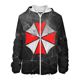 Мужская куртка 3D с принтом UMBRELLA CORP в Ухте, ткань верха — 100% полиэстер, подклад — флис | прямой крой, подол и капюшон оформлены резинкой с фиксаторами, два кармана без застежек по бокам, один большой потайной карман на груди. Карман на груди застегивается на липучку | ada wong | biohazard | leon | nemesis | project resistance | raccoon city | re2 | resident evil 2 | rpd | stars | umbrella | ада вонг | амбрелла | немесис | ужасы