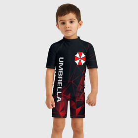 Детский купальный костюм 3D с принтом UMBRELLA CORP | АМБРЕЛЛА КОРП в Ухте, Полиэстер 85%, Спандекс 15% | застежка на молнии на спине | ada wong | biohazard | leon | nemesis | project resistance | raccoon city | re2 | resident evil 2 | rpd | stars | umbrella | ада вонг | амбрелла | немесис | ужасы