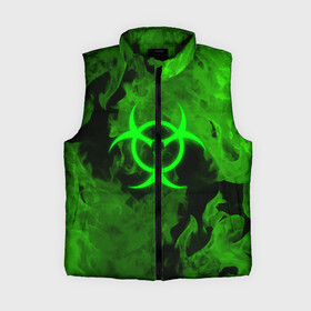 Женский жилет утепленный 3D с принтом BIOHAZARD в Ухте,  |  | biohazard | biohazard 7 | crocodile | fang | game | hand | monster | new umbrella | resident evil | resident evil 7 | umbrella | umbrella corp | umbrella corporation | zombie | обитель