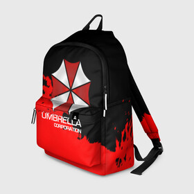 Рюкзак 3D с принтом UMBRELLA CORP в Ухте, 100% полиэстер | лямки с регулируемой длиной, сверху петелька, чтобы рюкзак можно было повесить на вешалку. Основное отделение закрывается на молнию, как и внешний карман. Внутри два дополнительных кармана, один из которых закрывается на молнию. По бокам два дополнительных кармашка | biohazard | biohazard 7 | crocodile | fang | game | hand | monster | new umbrella | resident evil | resident evil 7 | umbrella | umbrella corp | umbrella corporation | zombie | обитель