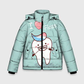 Зимняя куртка для мальчиков 3D Tooth: в Ухте, ткань верха — 100% полиэстер; подклад — 100% полиэстер, утеплитель — 100% полиэстер | длина ниже бедра, удлиненная спинка, воротник стойка и отстегивающийся капюшон. Есть боковые карманы с листочкой на кнопках, утяжки по низу изделия и внутренний карман на молнии. 
Предусмотрены светоотражающий принт на спинке, радужный светоотражающий элемент на пуллере молнии и на резинке для утяжки | 9 февраля | врач | день стоматолога | зуб | майки в подарок | майки на 9 февраля | подарки на день стоматолога | стоматолог