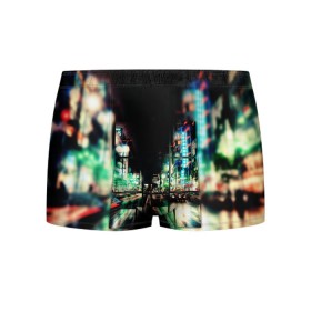 Мужские трусы 3D с принтом Tokyo в Ухте, 50% хлопок, 50% полиэстер | классическая посадка, на поясе мягкая тканевая резинка | japan | tokyo | urban | город | дорога | ночь | токио | улица | япония