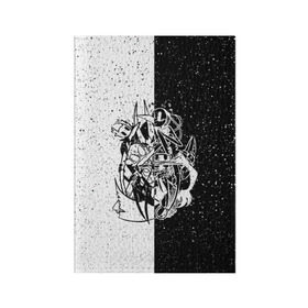 Обложка для паспорта матовая кожа с принтом Hollow Knight в Ухте, натуральная матовая кожа | размер 19,3 х 13,7 см; прозрачные пластиковые крепления | grimm | hallounest | heart of nightmare | hollow knight | hornet | knight | quirrell | silksong | гримм | квиррел | рыцарь | халлоунест | холлоу найт | хорнет