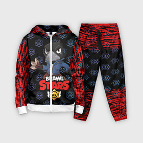 Детский костюм 3D с принтом BRAWL STARS CROW. в Ухте,  |  | bea | bibi | brawl stars | colt | crow | el brown | leon | leon shark | max | nita | sally leon | shark | акула | беа | берли | биби | бравл старс | браун | ворон | кольт | леон | леон акула | макс | нита | шелли