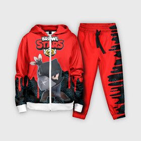 Детский костюм 3D с принтом BRAWL STARS CROW. в Ухте,  |  | bea | bibi | brawl stars | colt | crow | el brown | leon | leon shark | max | nita | sally leon | shark | акула | беа | берли | биби | бравл старс | браун | ворон | кольт | леон | леон акула | макс | нита | шелли