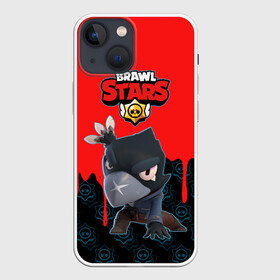 Чехол для iPhone 13 mini с принтом BRAWL STARS CROW. в Ухте,  |  | bea | bibi | brawl stars | colt | crow | el brown | leon | leon shark | max | nita | sally leon | shark | акула | беа | берли | биби | бравл старс | браун | ворон | кольт | леон | леон акула | макс | нита | шелли