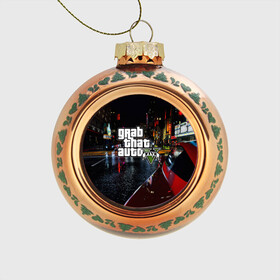 Стеклянный ёлочный шар с принтом Grand Theft Auto V в Ухте, Стекло | Диаметр: 80 мм | Тематика изображения на принте: grand theft auto 2 | grand theft auto 3 | grand theft auto v | grand theft auto: san andreas | grand theft auto: vice city | gta 1 | gta 2 | gta 3 | gta 4 | gta 5 | gta online | gta v | город | игры