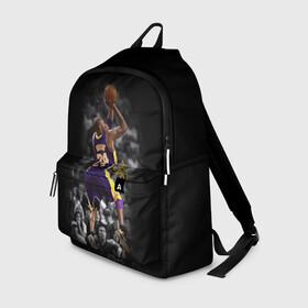 Рюкзак 3D с принтом KOBE BRYANT в Ухте, 100% полиэстер | лямки с регулируемой длиной, сверху петелька, чтобы рюкзак можно было повесить на вешалку. Основное отделение закрывается на молнию, как и внешний карман. Внутри два дополнительных кармана, один из которых закрывается на молнию. По бокам два дополнительных кармашка | america | basketball | kobe bryant | la | la lakers | lakers | los angeles lakers | nba | usa | баскетбол | кобе брайант | лос анджелес лейкерс | нба | сша