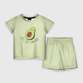 Детский костюм с шортами 3D с принтом Авокадо в Ухте,  |  | авокадо | мемы | минимализм | прикольные картинки | прикольные надписи | растение | фрукт