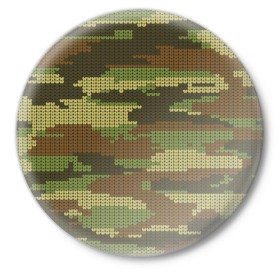 Значок КАМУФЛЯЖНАЯ ВЫШИВКА: в Ухте,  металл | круглая форма, металлическая застежка в виде булавки |
