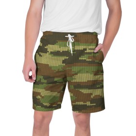 Мужские шорты 3D КАМУФЛЯЖНАЯ ВЫШИВКА: в Ухте,  полиэстер 100% | прямой крой, два кармана без застежек по бокам. Мягкая трикотажная резинка на поясе, внутри которой широкие завязки. Длина чуть выше колен |