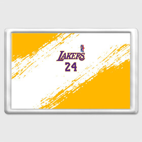 Магнит 45*70 с принтом KOBE BRYANT. в Ухте, Пластик | Размер: 78*52 мм; Размер печати: 70*45 | Тематика изображения на принте: 24 | kobebryant | lakers | nba | баскетбол | баскетболист | коби брайант | лейкерс | нба | спорт