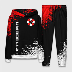 Женский костюм 3D (с толстовкой) с принтом UMBRELLA CORPORATION. в Ухте,  |  | corp | corporation | resident evil | umbrella | umbrella corporation | зомби апокалипсис | зонт | игра